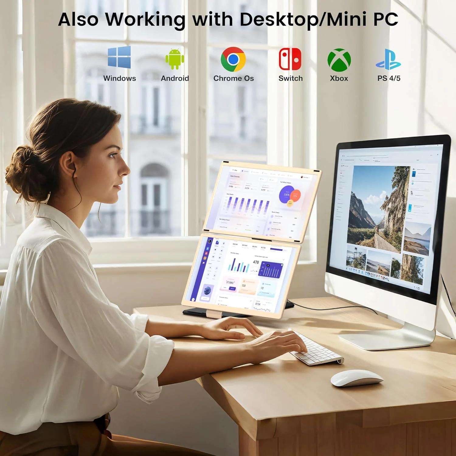 Two-Screen Portable Monitor
